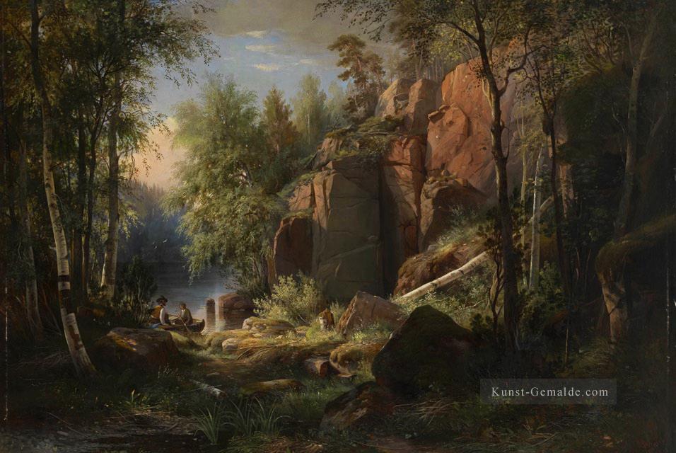 Blick auf Valaam Insel Kukko 1860 klassische Landschaft Ivan Ivanovich Wald Ölgemälde